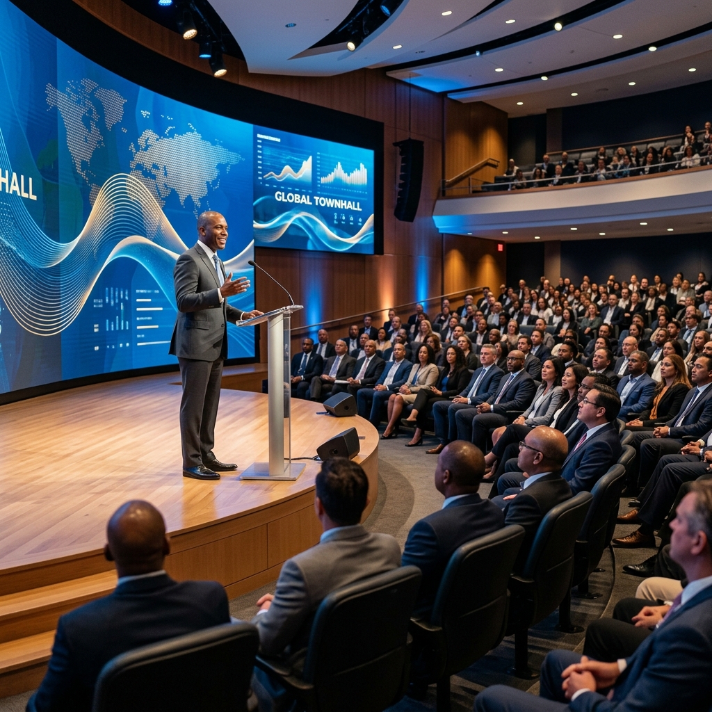 Diverse Executive Townhall Leadership